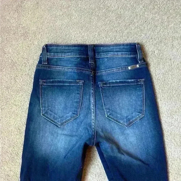 Kancan high rise blue distressed jeans in size 24 - Picture 4 of 9